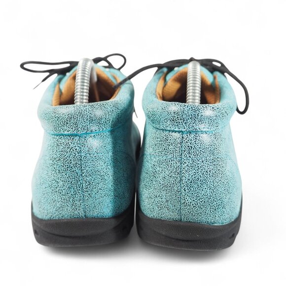 Ferrini Rouge Moc Toe Mid Leather Chukka Boots Women's 10B Turquoise 63722-50 - Picture 5 of 11